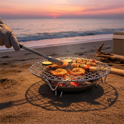 Grille ronde barbecue 
