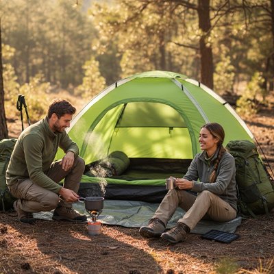 tente trekking 2 places ouverte
